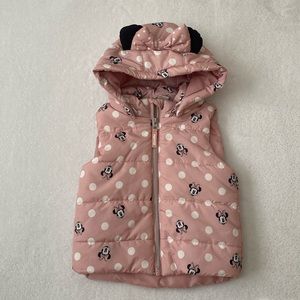 H&M Minnie Mouse Hooded Puffer Vest 2-3 years